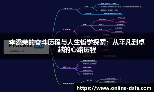 李添荣的奋斗历程与人生哲学探索：从平凡到卓越的心路历程